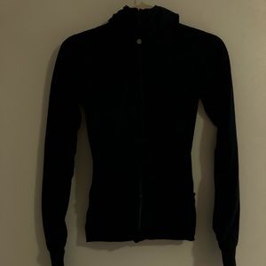 Lululemon dark navy blue workout jacket with hood